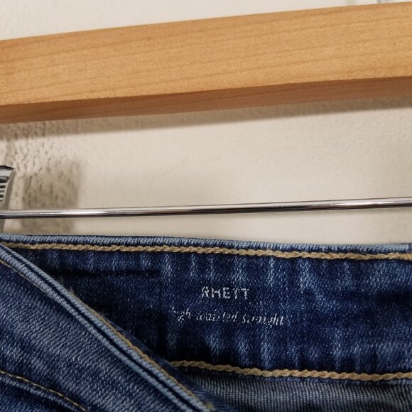 Ag Adriano Goldschmied High Waisted Straight Stretch Jeans Blue Size 26 - Picture 3 of 8